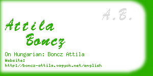 attila boncz business card